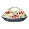 Polish Pottery Fancy Butter Dish (Brilliant Wreath) | M077S-WK78 at PolishPotteryOutlet.com