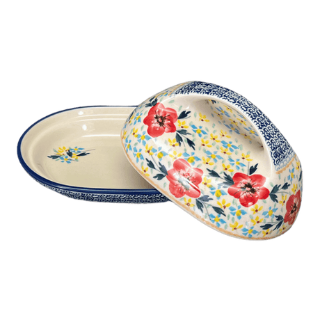 Butter Dish, Fancy, 5" x 7" in "Brilliant Wreath" by Manufaktura | M077S-WK78