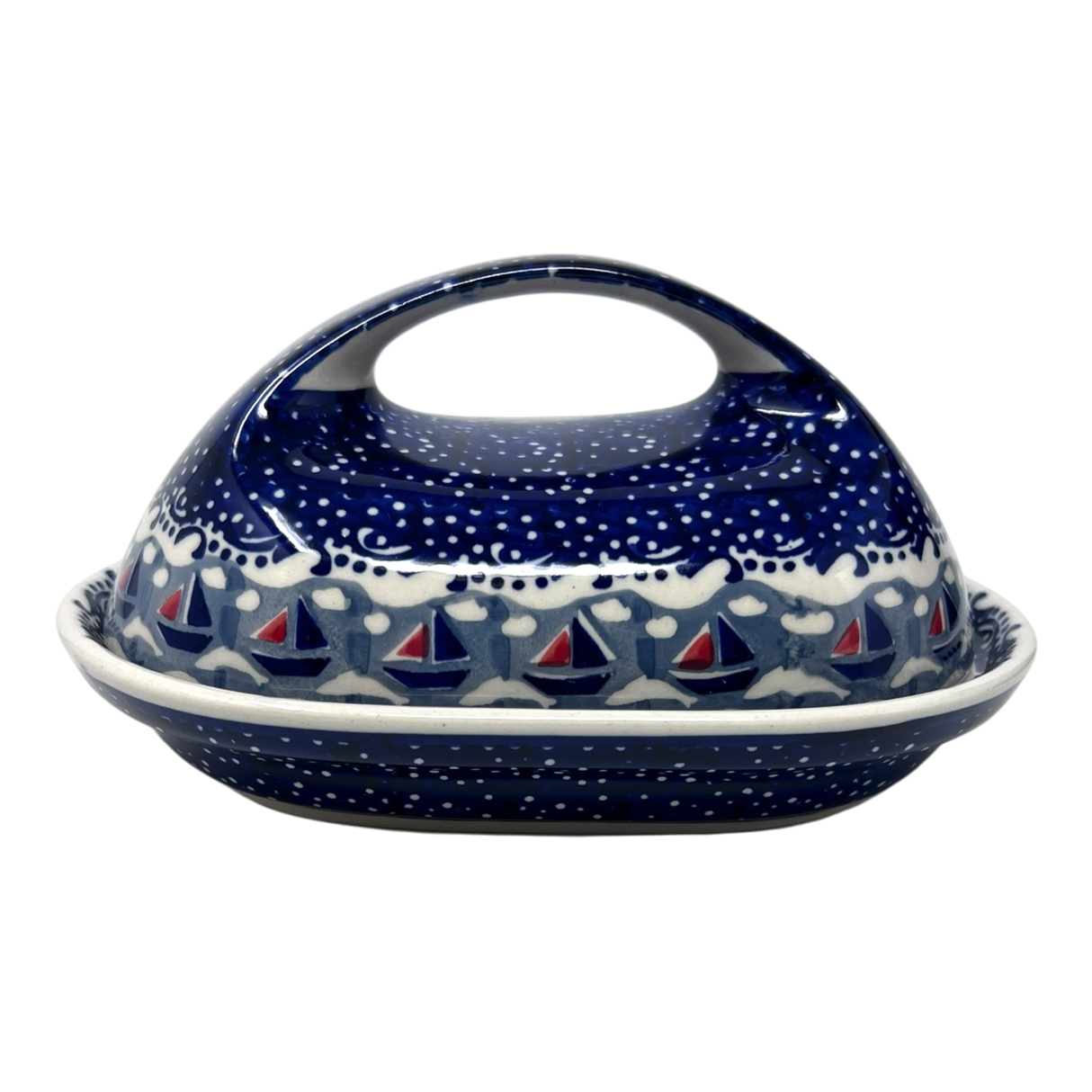 Butter Dish, Fancy, 5" x 7" in "Smooth Sailing" by Manufaktura | M077T-DPMA