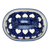 Butter Dish, Fancy, 5" x 7" in "Sea of Hearts" by Manufaktura | M077T-SEA