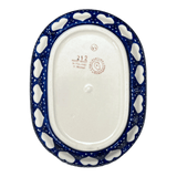 Butter Dish, Fancy, 5" x 7" in "Sea of Hearts" by Manufaktura | M077T-SEA