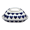 Polish Pottery Fancy Butter Dish (Whole Hearted) | M077T-SEDU at PolishPotteryOutlet.com