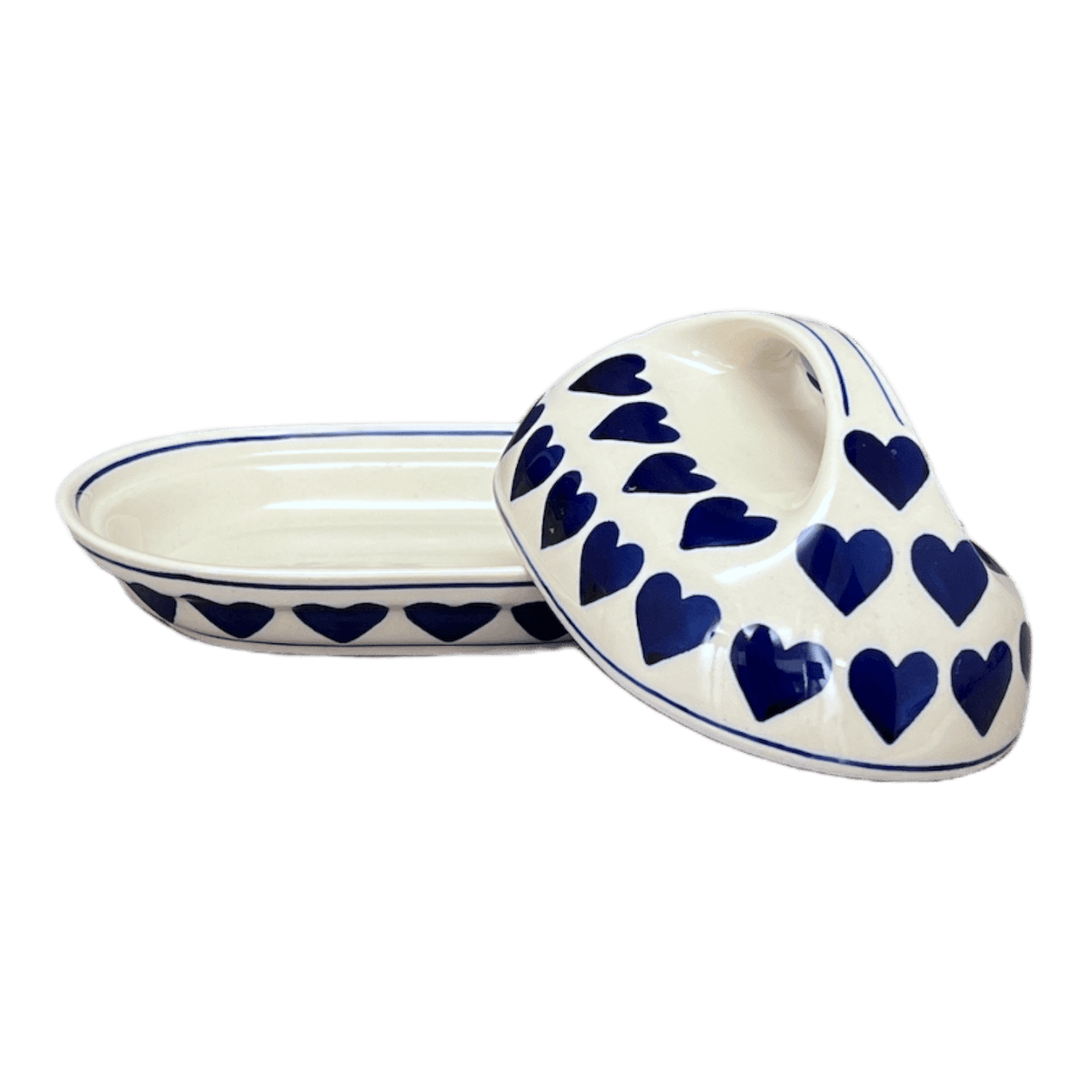 Butter Dish, Fancy, 5" x 7" in "Whole Hearted" by Manufaktura | M077T-SEDU