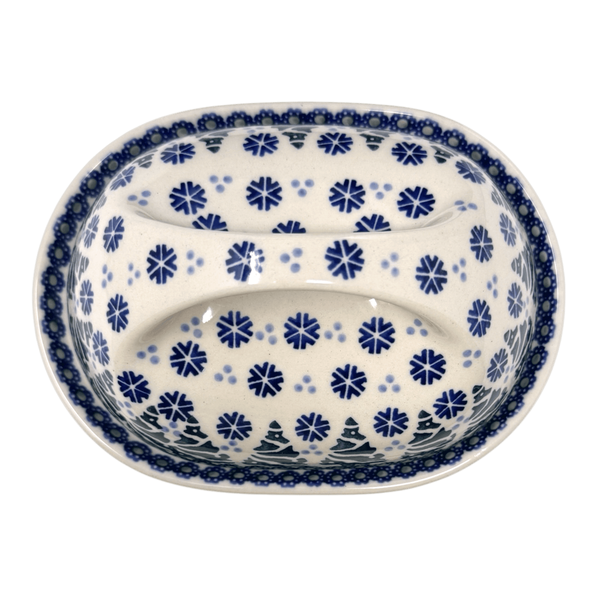Butter Dish, Fancy, 5" x 7" in "Snowy Pines" by Manufaktura | M077T-U22