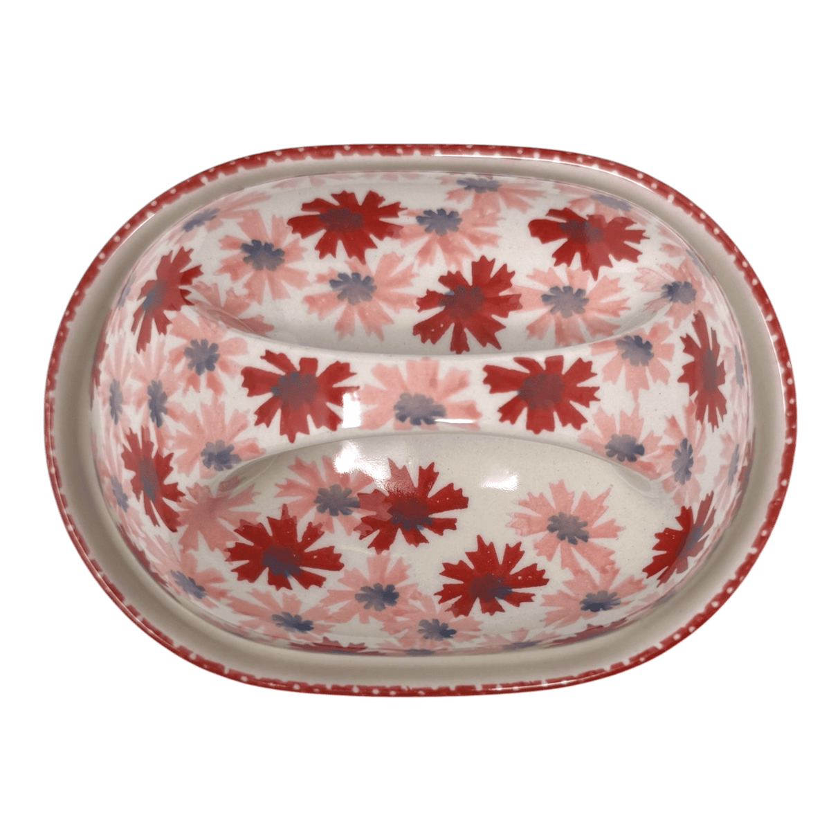 Butter Dish, Fancy, 5" x 7" in "Scarlet Daisy" by Manufaktura | M077U-AS73