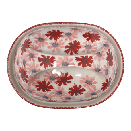 Butter Dish, Fancy, 5" x 7" in "Scarlet Daisy" by Manufaktura | M077U-AS73