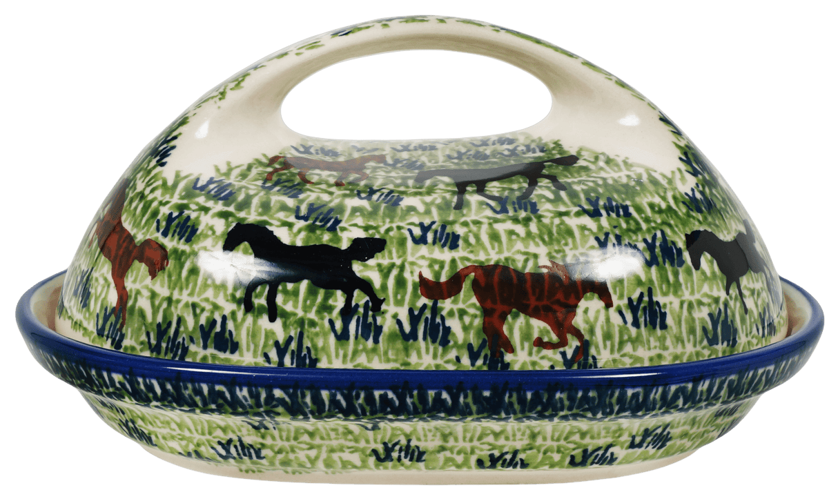 Butter Dish, Fancy, 5" x 7" in "On the Range" by Manufaktura | M077U-INK2