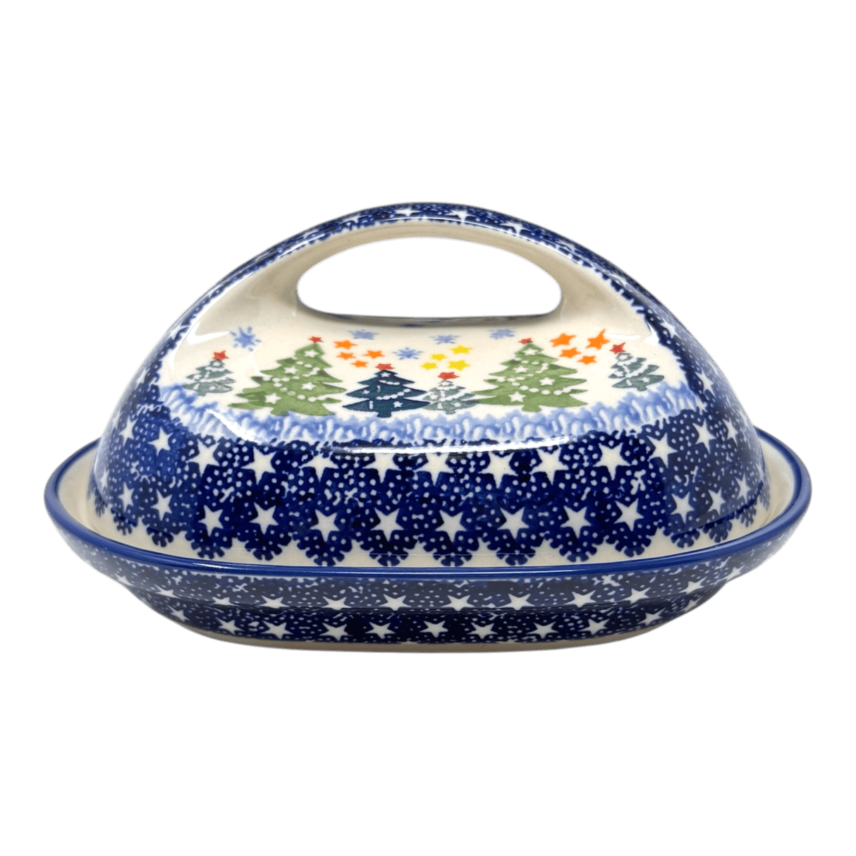 Butter Dish, Fancy, 5" x 7" in "Festive Forest" by Manufaktura | M077U-INS6