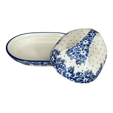 Butter Dish, Fancy, 5" x 7" in "Winter Hibiscus" by Manufaktura | M077U-JZ42