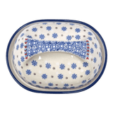 Butter Dish, Fancy, 5" x 7" in "Snowflake Love" by Manufaktura | M077U-PS01