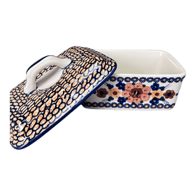 Polish Pottery Butter Box (Bouquet in a Basket) | M078S-JZK Additional Image at PolishPotteryOutlet.com