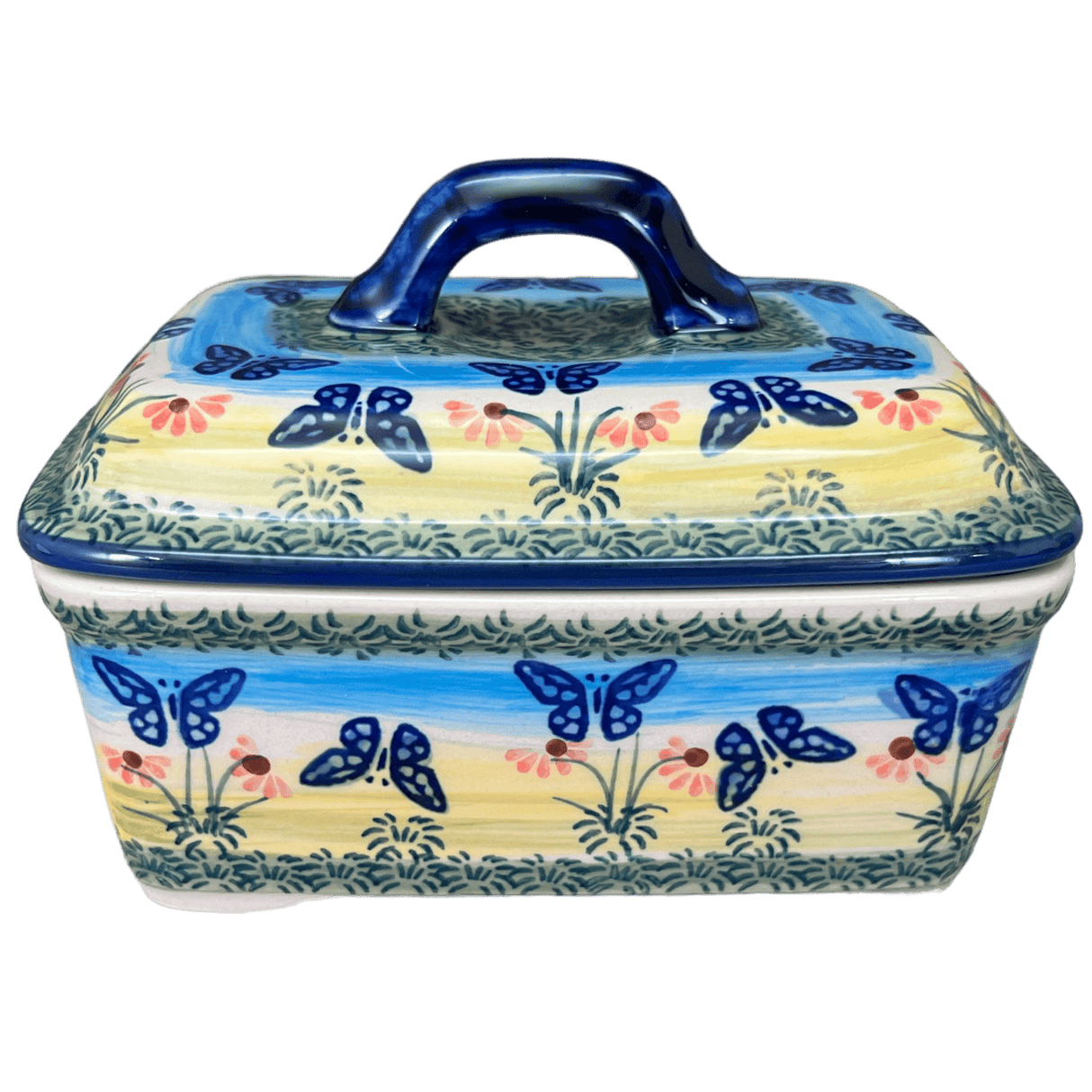 Butter Box, 5.75" x 4.25" in "Butterflies in Flight" by Manufaktura | M078S-WKM
