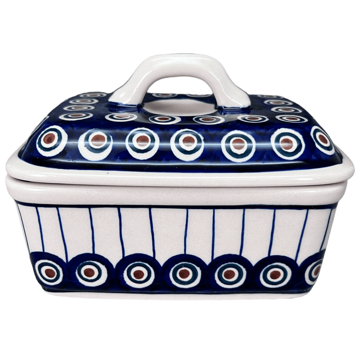Butter Box, 5.75" x 4.25" in "Peacock in Line" by Manufaktura | M078T-54A