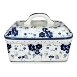 Butter Box, 5.75" x 4.25" in "Blue & White Trumpet Vines" by Manufaktura | M078U-JZ43