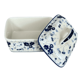 Butter Box, 5.75" x 4.25" in "Blue & White Trumpet Vines" by Manufaktura | M078U-JZ43