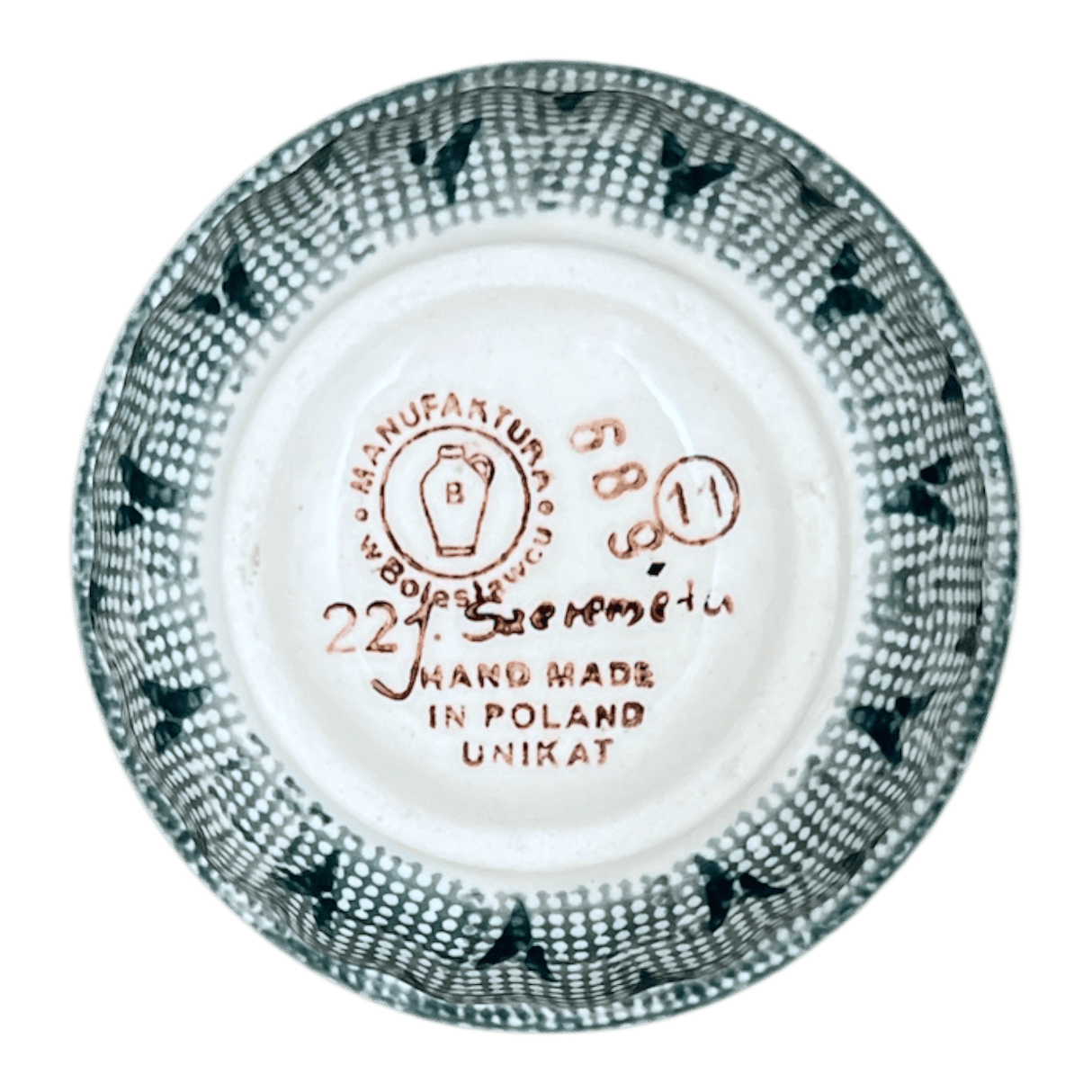 Bowl, Round, 3.5" in "Baby Blue Blossoms" by Manufaktura | M081S-JS49