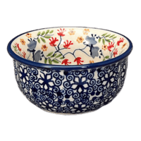 A picture of a Polish Pottery 3.5" Bowl (Wildflower Delight) | M081S-P273 as shown at PolishPotteryOutlet.com/products/3-5-bowl-wildflower-delight-m081s-p273