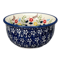 A picture of a Polish Pottery 3.5" Bowl (Floral Garland) | M081U-AD01 as shown at PolishPotteryOutlet.com/products/3-5-bowl-floral-garland-m081u-ad01