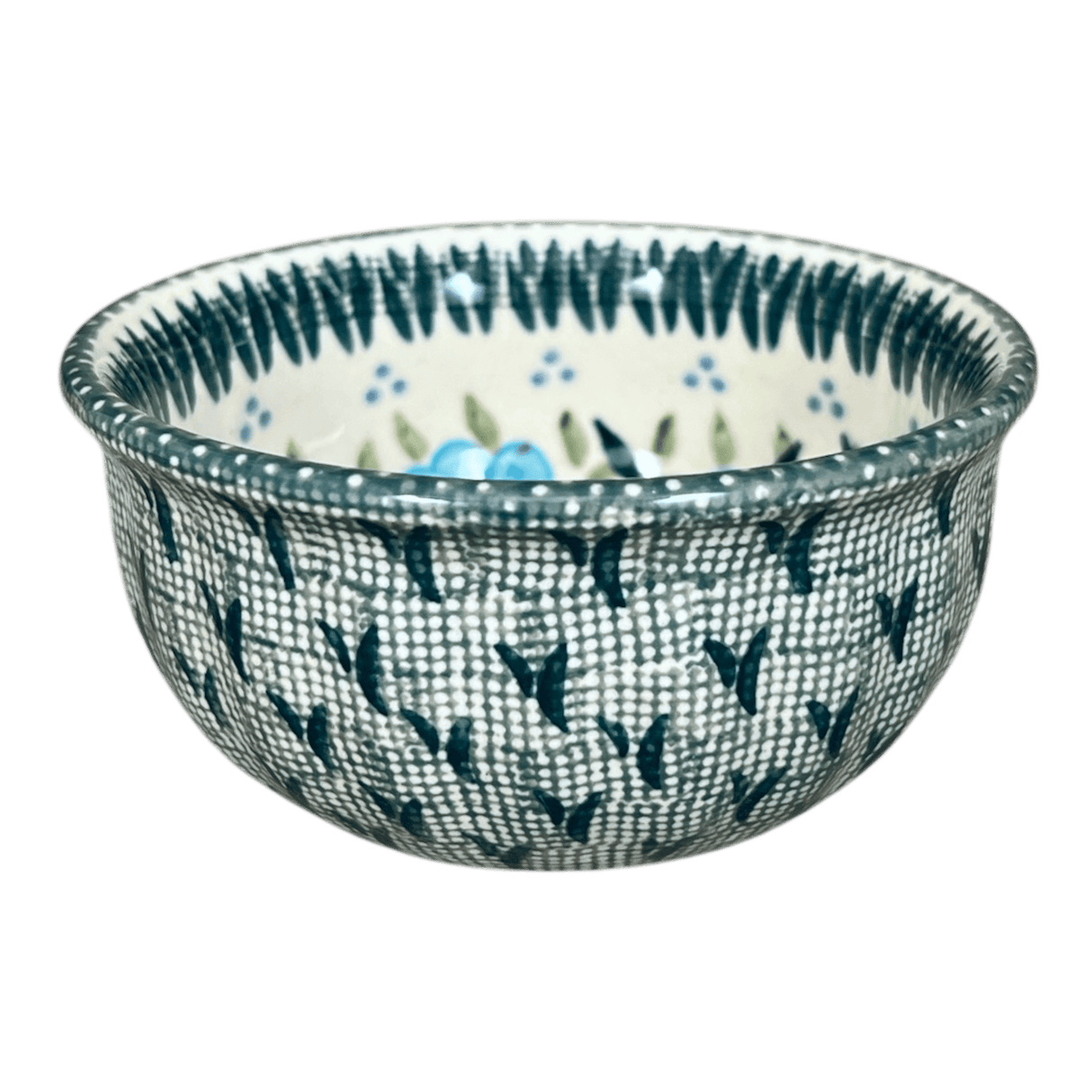 Bowl, Round, 4.5" in "Baby Blue Blossoms" by Manufaktura | M082S-JS49