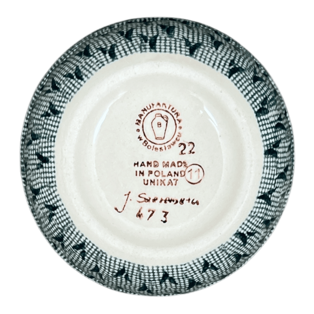 Bowl, Round, 4.5" in "Baby Blue Blossoms" by Manufaktura | M082S-JS49