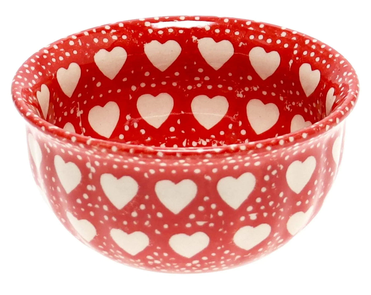 Bowl, Round, 4.5" in "Torrent of Hearts Red" by Manufaktura | M082T-SEMC