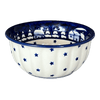 Polish Pottery 5.5" Bowl (Winter's Eve) | M083S-IBZ at PolishPotteryOutlet.com