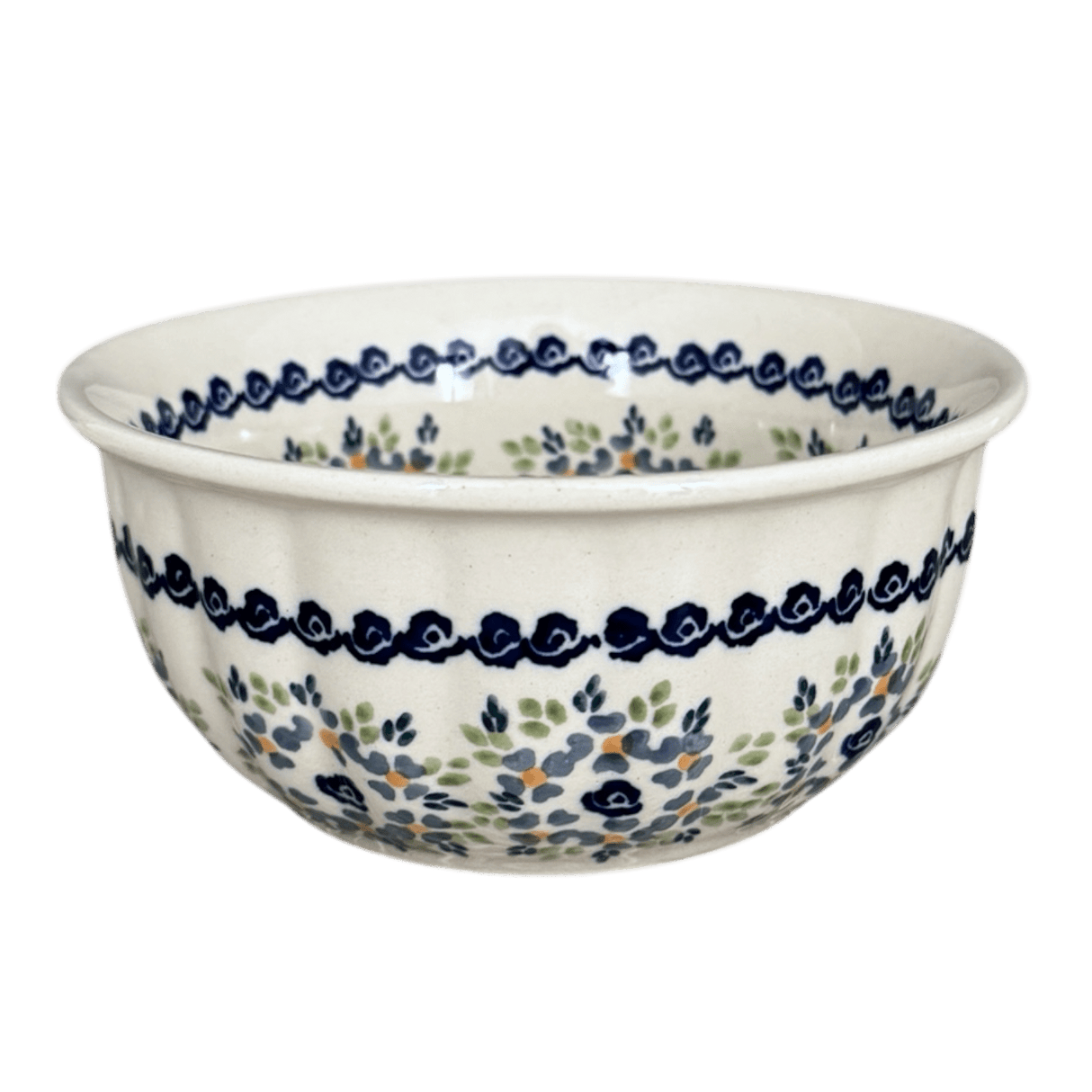 Bowl, Round, 5.5" in "Blue Rose Wreath" by Manufaktura | M083U-P318