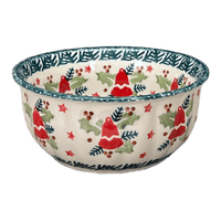 A picture of a Polish Pottery 5.5" Bowl (Evergreen Bells) | M083U-PZDG as shown at PolishPotteryOutlet.com/products/5-5-bowl-evergreen-bells-m083u-pzdg