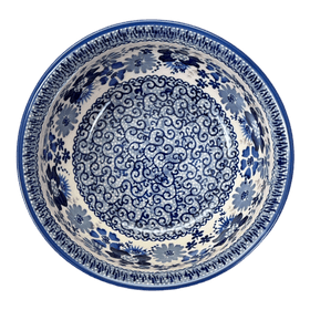 Polish Pottery 6.5" Bowl (Blue Life) | M084S-EO39 Additional Image at PolishPotteryOutlet.com