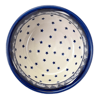 A picture of a Polish Pottery 6.5" Bowl (Winter's Eve) | M084S-IBZ as shown at PolishPotteryOutlet.com/products/6-5-bowl-winters-eve-m084s-ibz