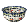 Polish Pottery 6.5" Bowl (Floral Fans) | M084S-P314 at PolishPotteryOutlet.com