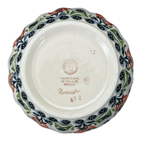 A picture of a Polish Pottery 6.5" Bowl (Floral Fans) | M084S-P314 as shown at PolishPotteryOutlet.com/products/6-5-bowl-floral-fans-m084s-p314