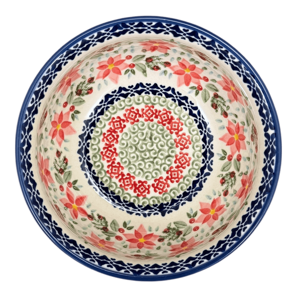 Bowl, Round, 6.5" in "Pink Poinsettia" by Manufaktura | M084S-PS14