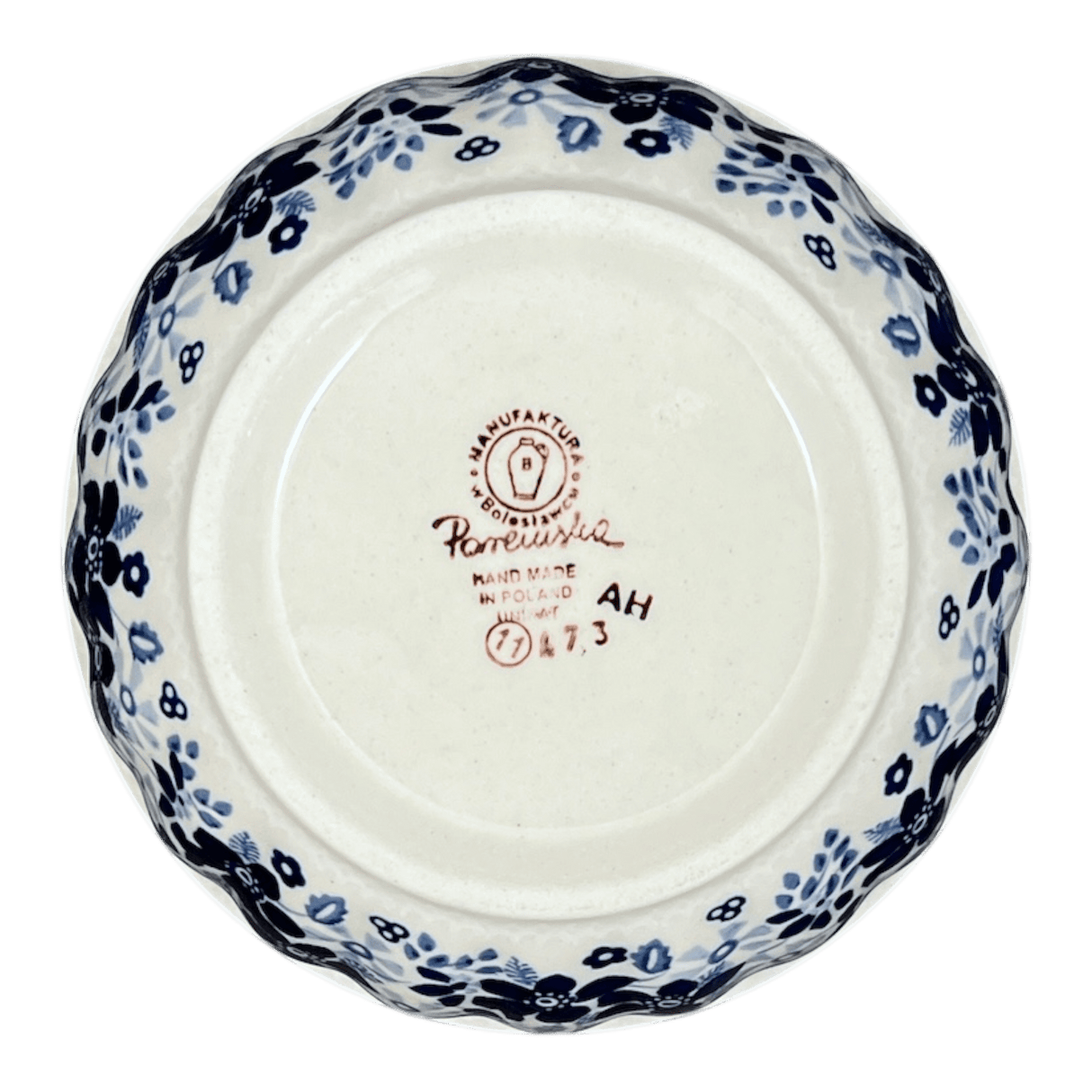 Bowl, Round, 6.5" in "Duet in Blue & White" by Manufaktura | M084S-SB04