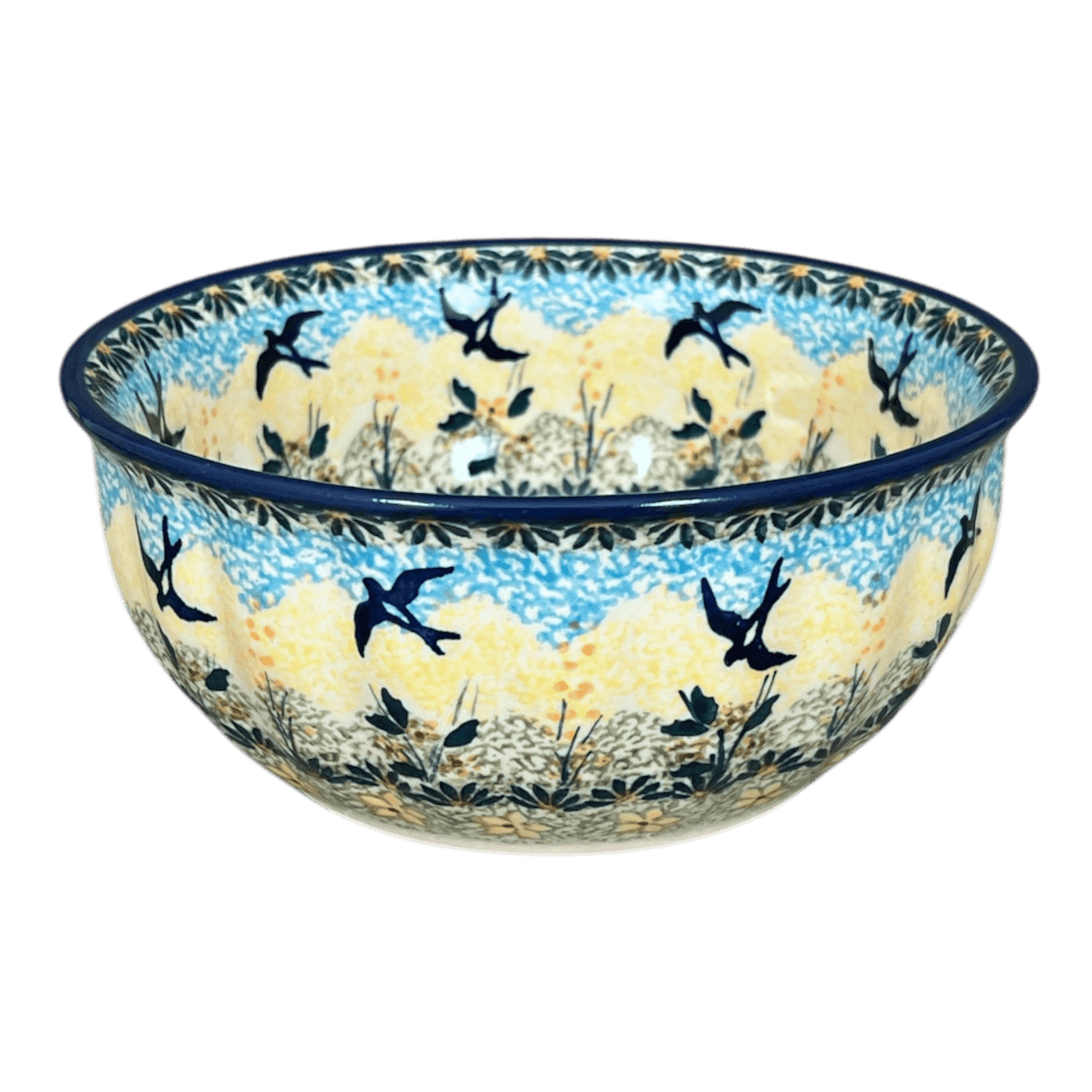 Bowl, Round, 6.5" in "Soaring Swallows" by Manufaktura | M084S-WK57