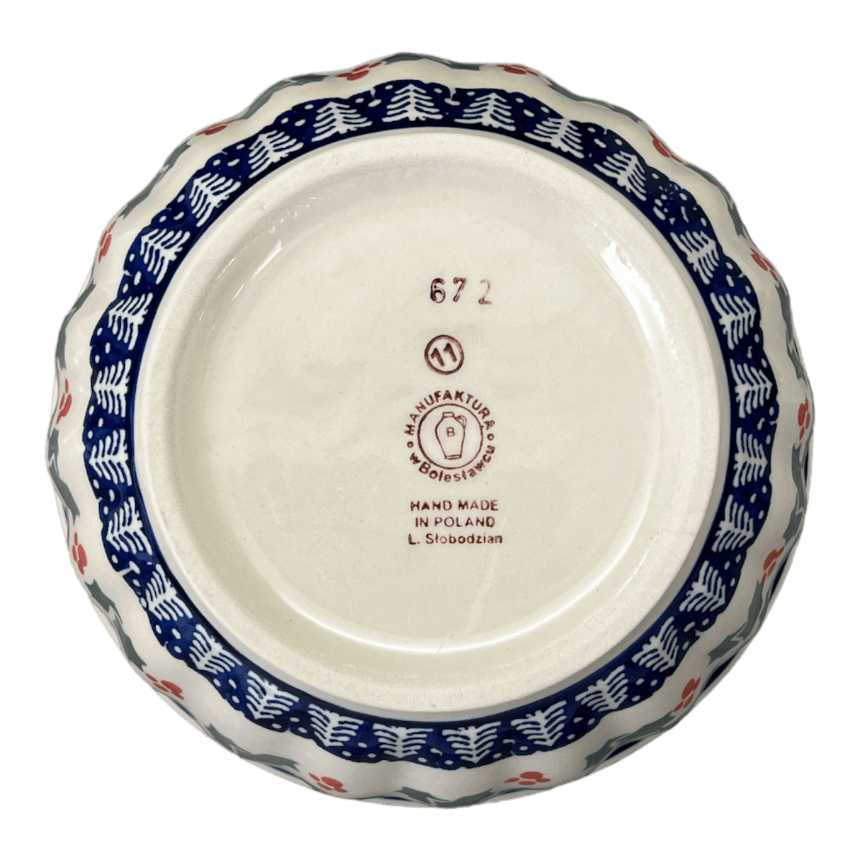 Bowl, Round, 6.5" in "Holiday Cheer" by Manufaktura | M084T-NOS2