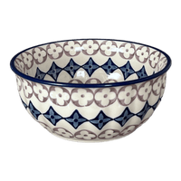 A picture of a Polish Pottery 6.5" Bowl (Diamond Blossoms) | M084U-ZP03 as shown at PolishPotteryOutlet.com/products/6-5-bowl-diamond-blossoms-m084u-zp03