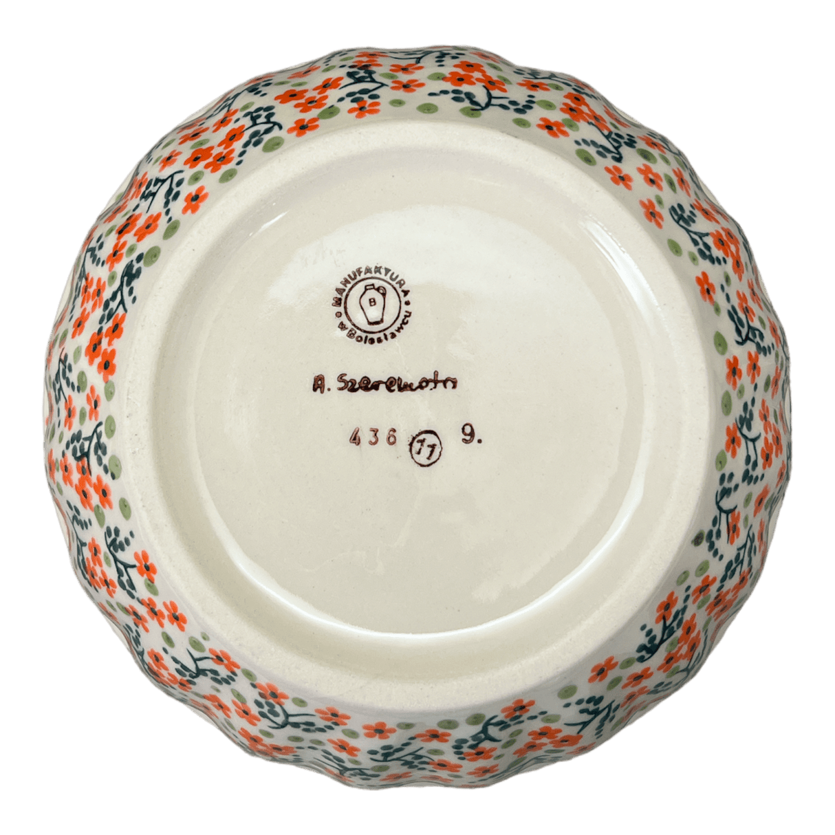 Bowl, Round, 7.75" in "Peach Blossoms" by Manufaktura | M085S-AS46