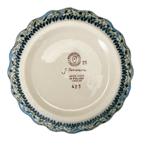 A picture of a Polish Pottery 7.75" Bowl (Baby Blue Blossoms) | M085S-JS49 as shown at PolishPotteryOutlet.com/products/7-75-bowl-baby-blue-blossoms-m085s-js49