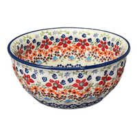 A picture of a Polish Pottery 7.75" Bowl (Stellar Celebration) | M085S-P309 as shown at PolishPotteryOutlet.com/products/7-75-bowl-stellar-celebration-m085s-p309