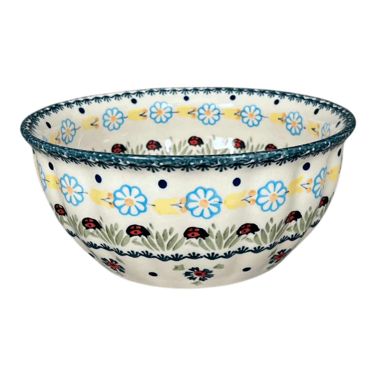 Bowl, Round, 7.75" in "Lady Bugs" by Manufaktura | M085T-IF45