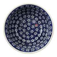 A picture of a Polish Pottery 7.75" Bowl (Lone Star) | M085T-LG01 as shown at PolishPotteryOutlet.com/products/7-75-bowl-lone-star-m085t-lg01