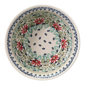 Polish Pottery 7.75" Bowl (Daisy Crown) | M085T-MC20 Additional Image at PolishPotteryOutlet.com