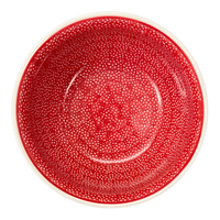 A picture of a Polish Pottery 7.75" Bowl (Red Sky at Night) | M085T-WCZE as shown at PolishPotteryOutlet.com/products/7-75-bowl-red-sky-at-night-m085t-wcze