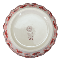 A picture of a Polish Pottery 7.75" Bowl (Scarlet Daisy) | M085U-AS73 as shown at PolishPotteryOutlet.com/products/7-75-bowl-scarlet-daisy-m085u-as73