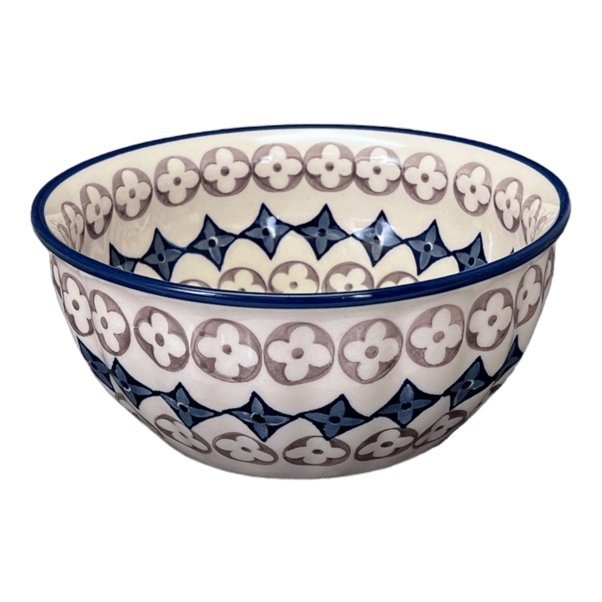 Bowl, Round, 7.75" in "Diamond Blossoms" by Manufaktura | M085U-ZP03