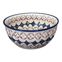 A picture of a Polish Pottery 7.75" Bowl (Diamond Blossoms) | M085U-ZP03 as shown at PolishPotteryOutlet.com/products/7-75-bowl-diamond-blossoms-m085u-zp03