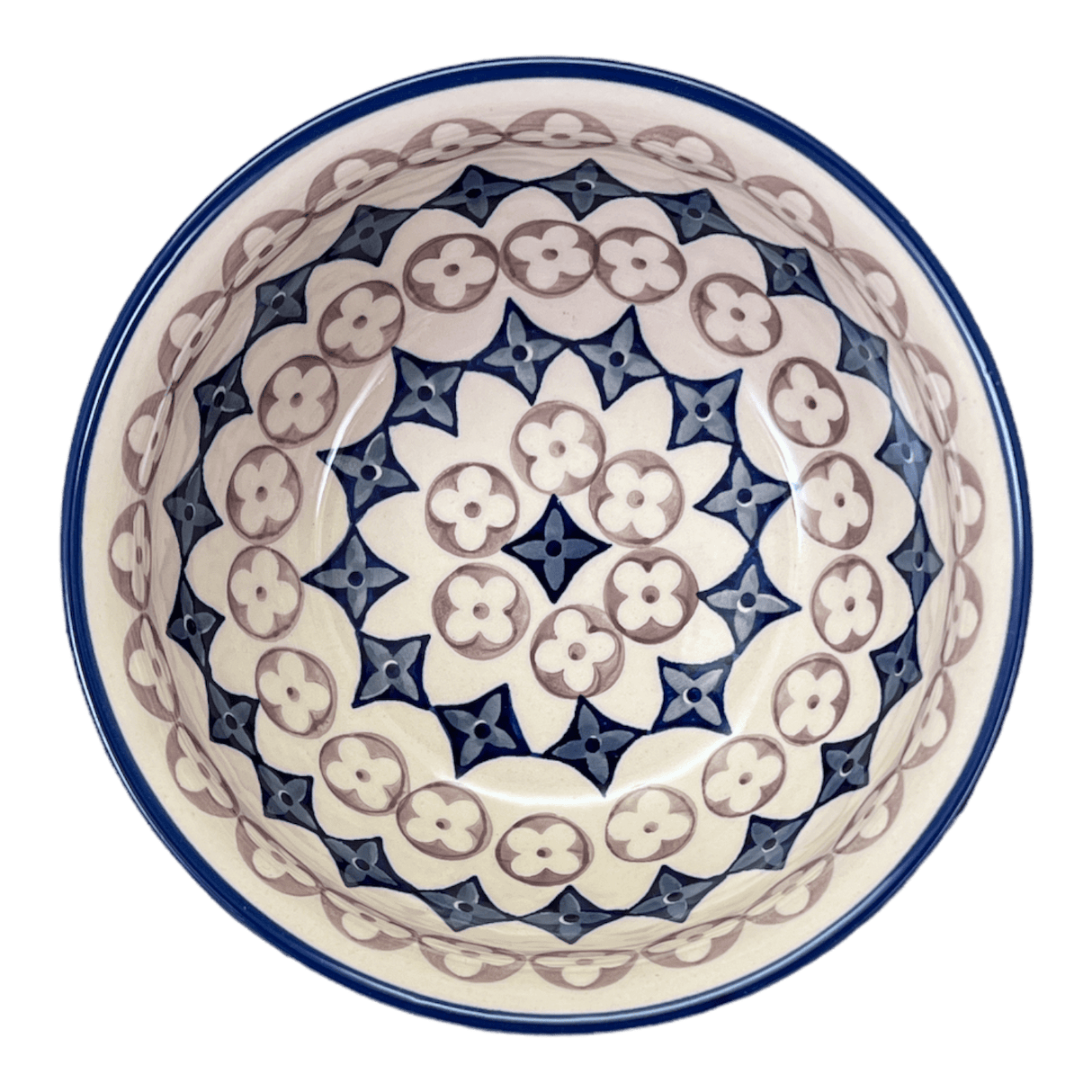 Bowl, Round, 7.75" in "Diamond Blossoms" by Manufaktura | M085U-ZP03