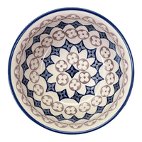 A picture of a Polish Pottery 7.75" Bowl (Diamond Blossoms) | M085U-ZP03 as shown at PolishPotteryOutlet.com/products/7-75-bowl-diamond-blossoms-m085u-zp03