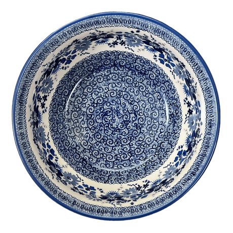 Bowl, Round, 9" Bowl in "Blue Life" by Manufaktura | M086S-EO39